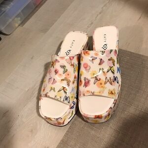Katy Perry Collections Butterfly Print Mules - Multicolor